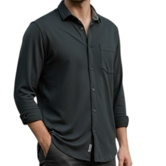 laguna Other - Laguna Men’s Soft Black Button-Up Shirt Size L